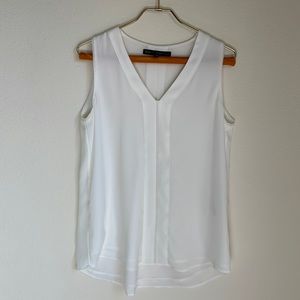 White House Black Market white top size 4